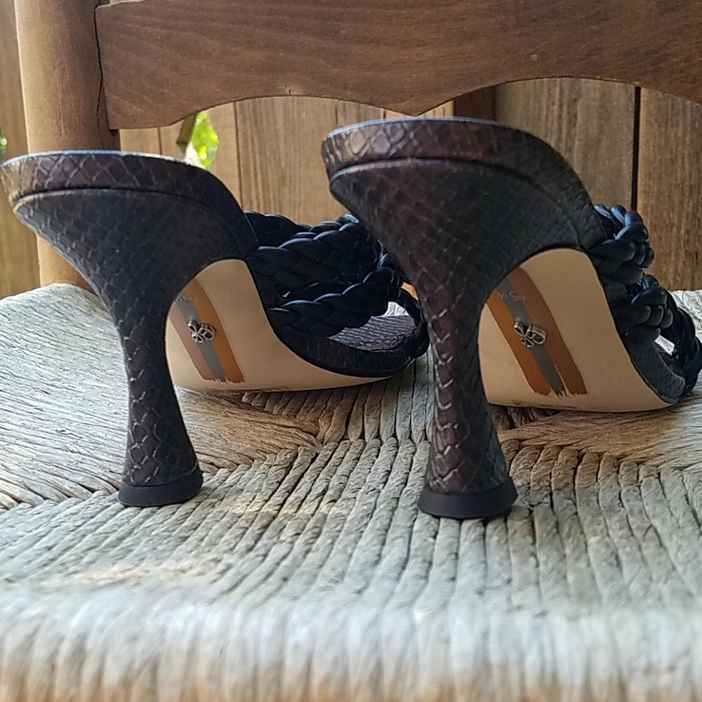 Majorie Sam Edelman Strappy Mule Leather Sandal - Picture 6 of 16